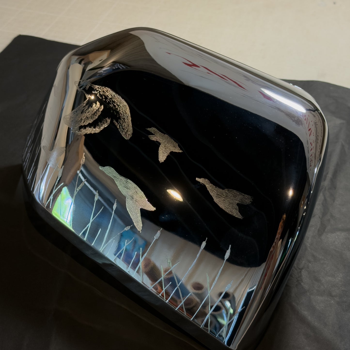 2015-2020 F150 Chrome Mirror Caps 1 of 1 Hand Engraved