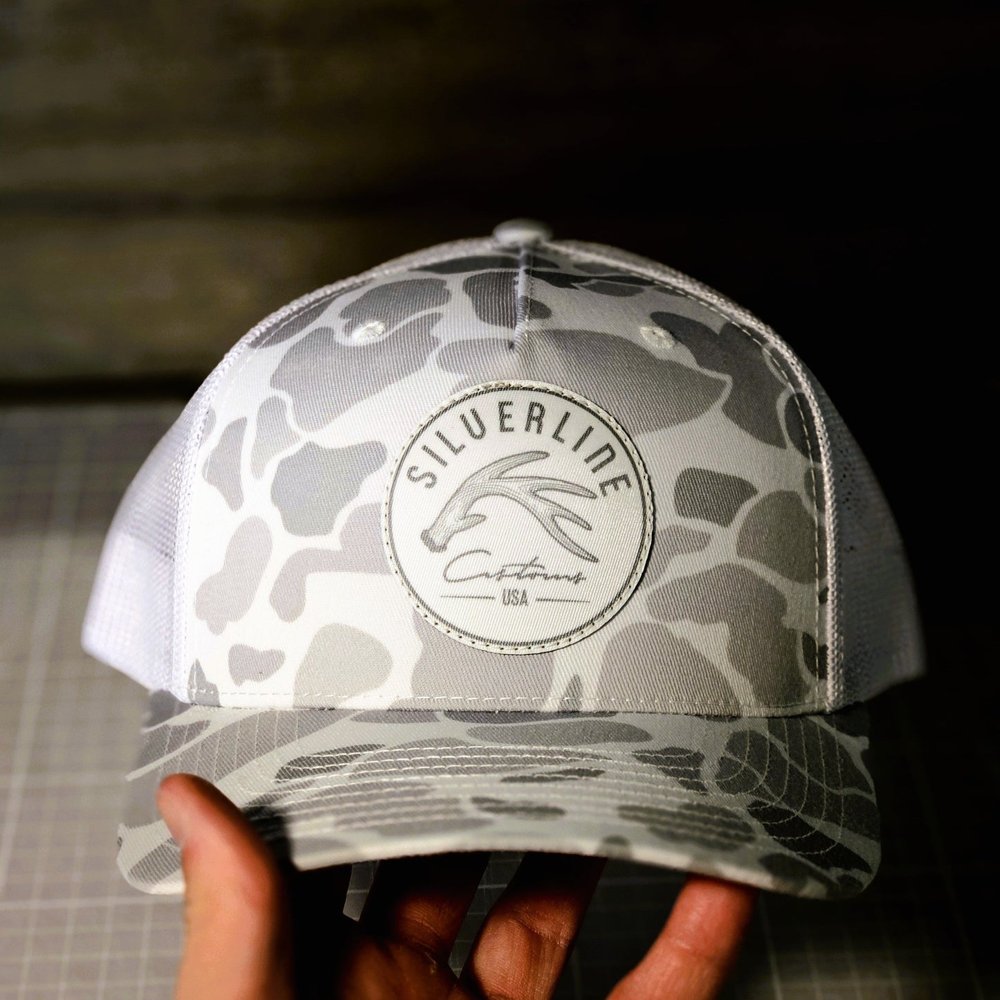 White Duck Camo Trucker Hat