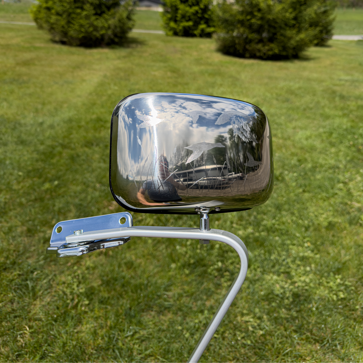 1990-1997 F-250 F-350 Chrome Mirrors 1 of 1  Hand Engraved