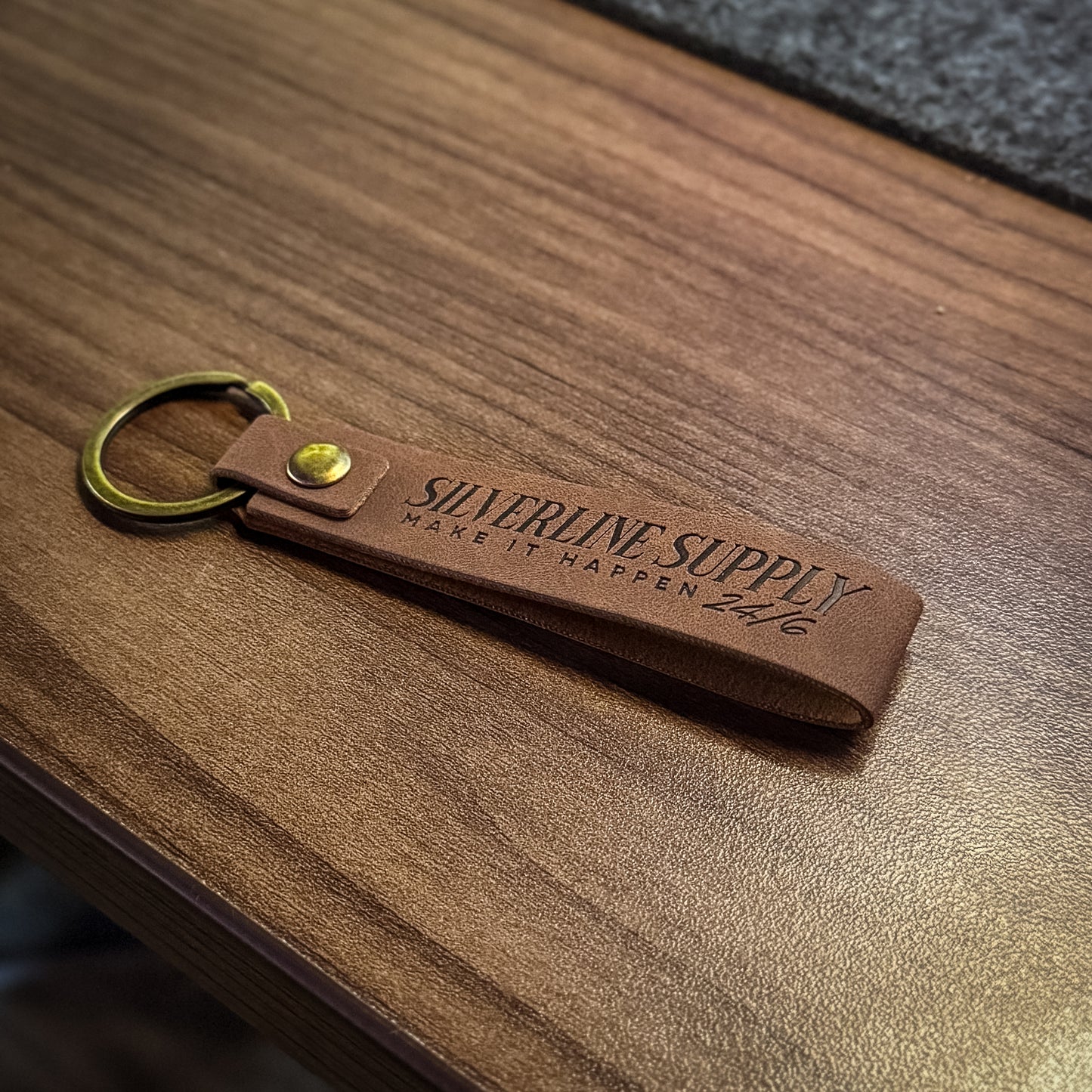 24/6 Leather Keychain