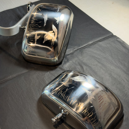 1990-1997 F-250 F-350 Chrome Mirrors 1 of 1  Hand Engraved
