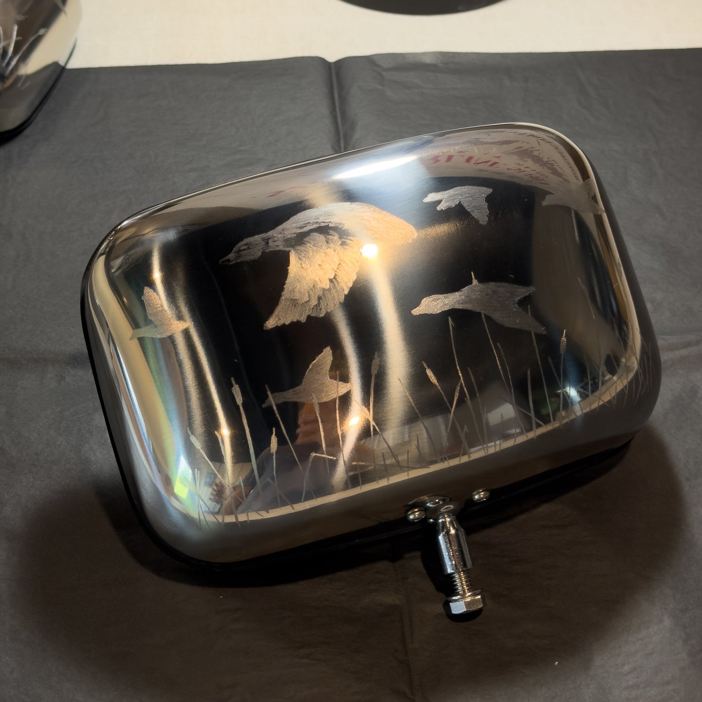 1990-1997 F-250 F-350 Chrome Mirrors 1 of 1  Hand Engraved