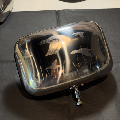 1990-1997 F-250 F-350 Chrome Mirrors 1 of 1  Hand Engraved