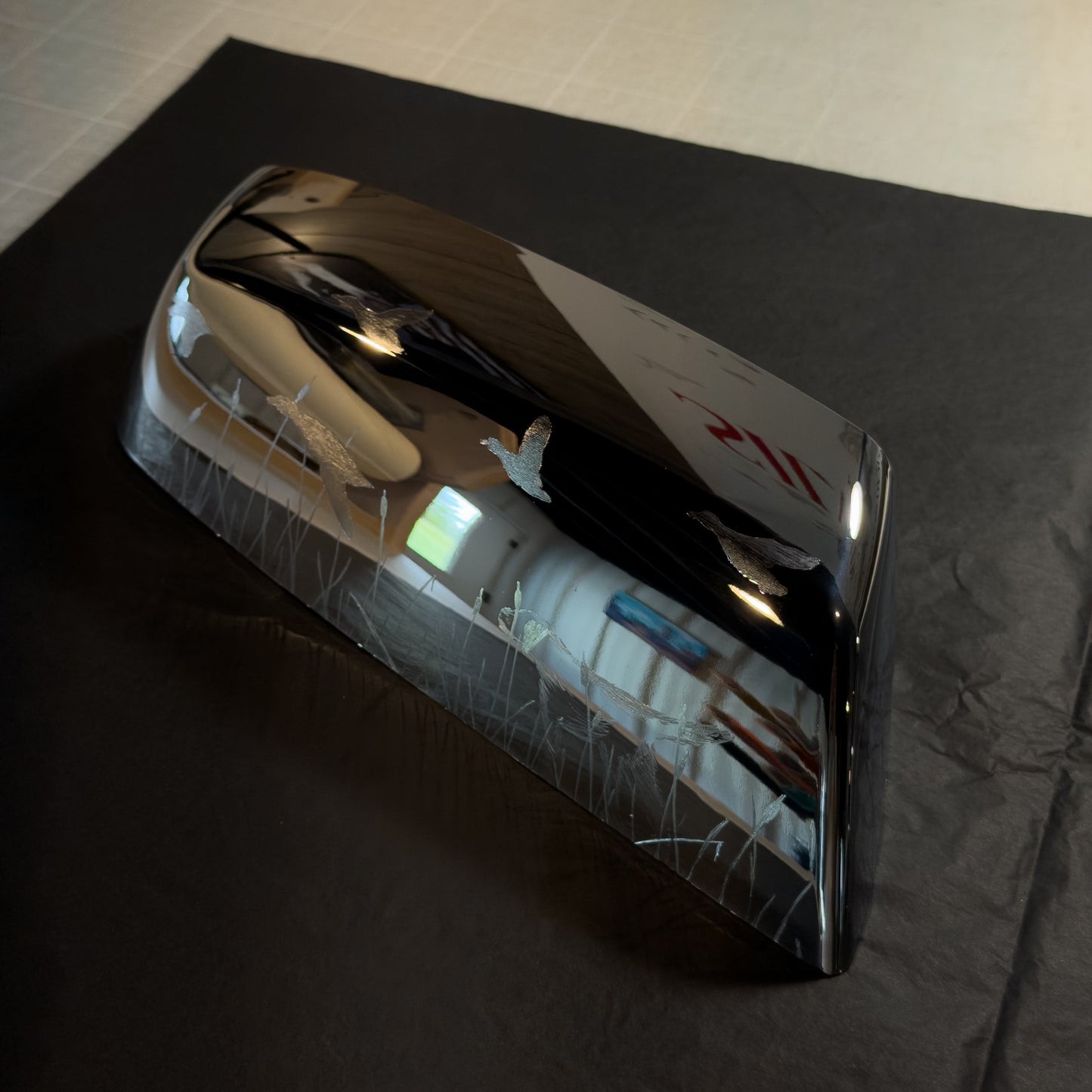 2014-2019 GM Chrome Mirror Caps 1 of 1  Hand Engraved