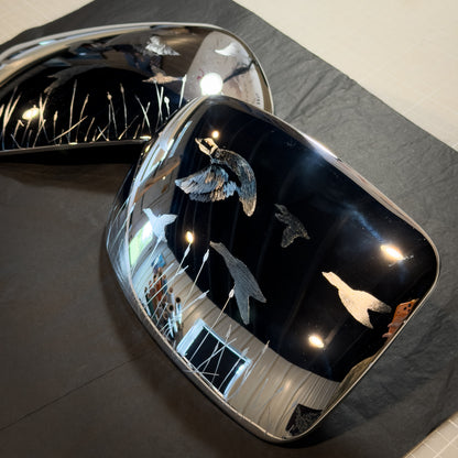 1999-2006 GM Chrome Mirror Caps 1 of 1  Hand Engraved