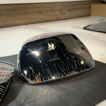 1999-2006 GM Chrome Mirror Caps 1 of 1  Hand Engraved