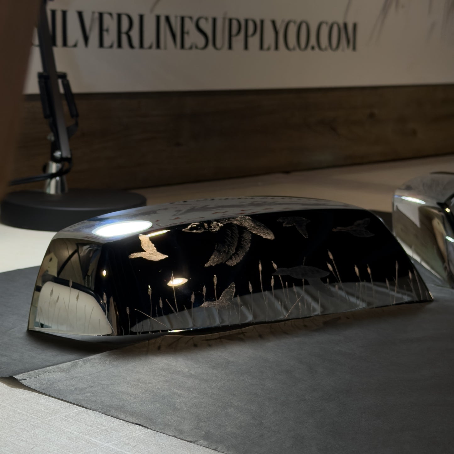 2014-2019 GM Chrome Mirror Caps 1 of 1  Hand Engraved