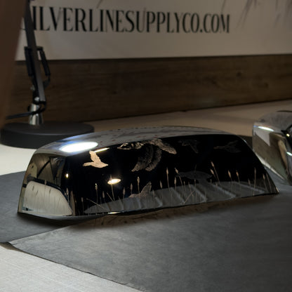 2014-2019 GM Chrome Mirror Caps 1 of 1  Hand Engraved