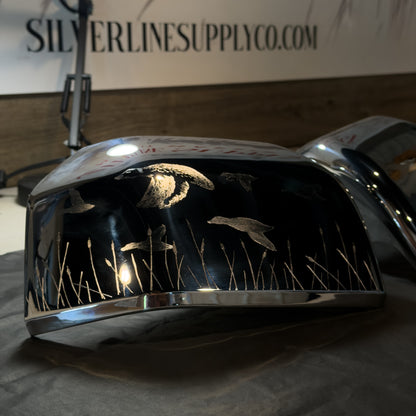 2015-2020 F150 Chrome Mirror Caps 1 of 1  Hand Engraved