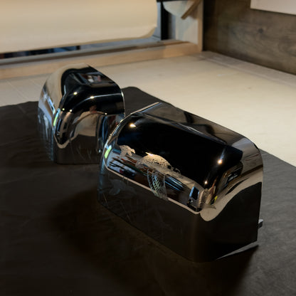 2008-2016 F-250 F-350 Chrome Mirror Caps 1 of 1  Hand Engraved