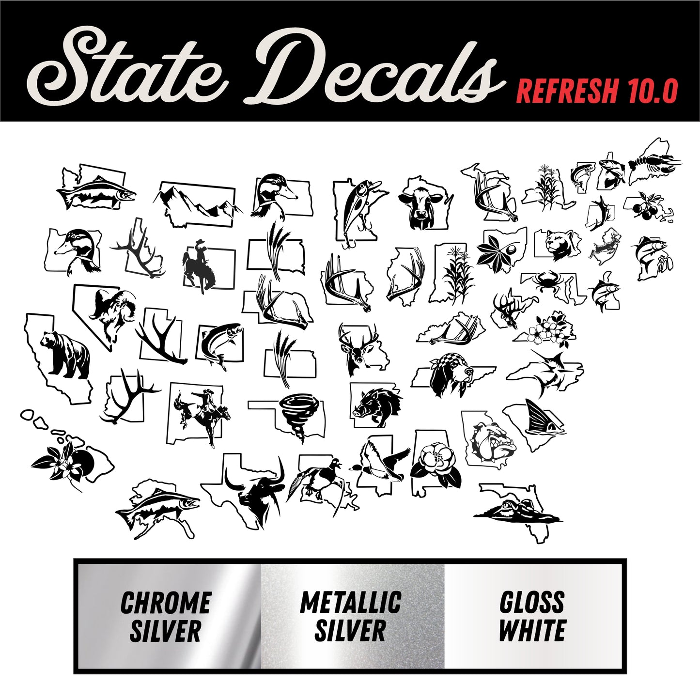 U.S. State Decals