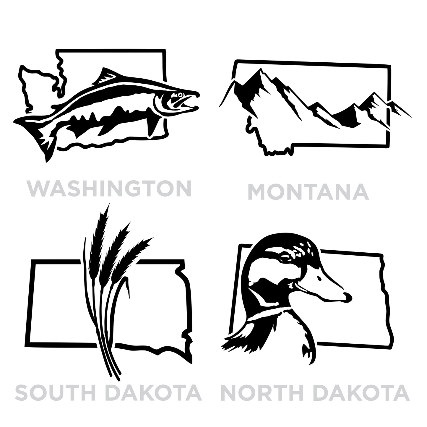 U.S. State Decals