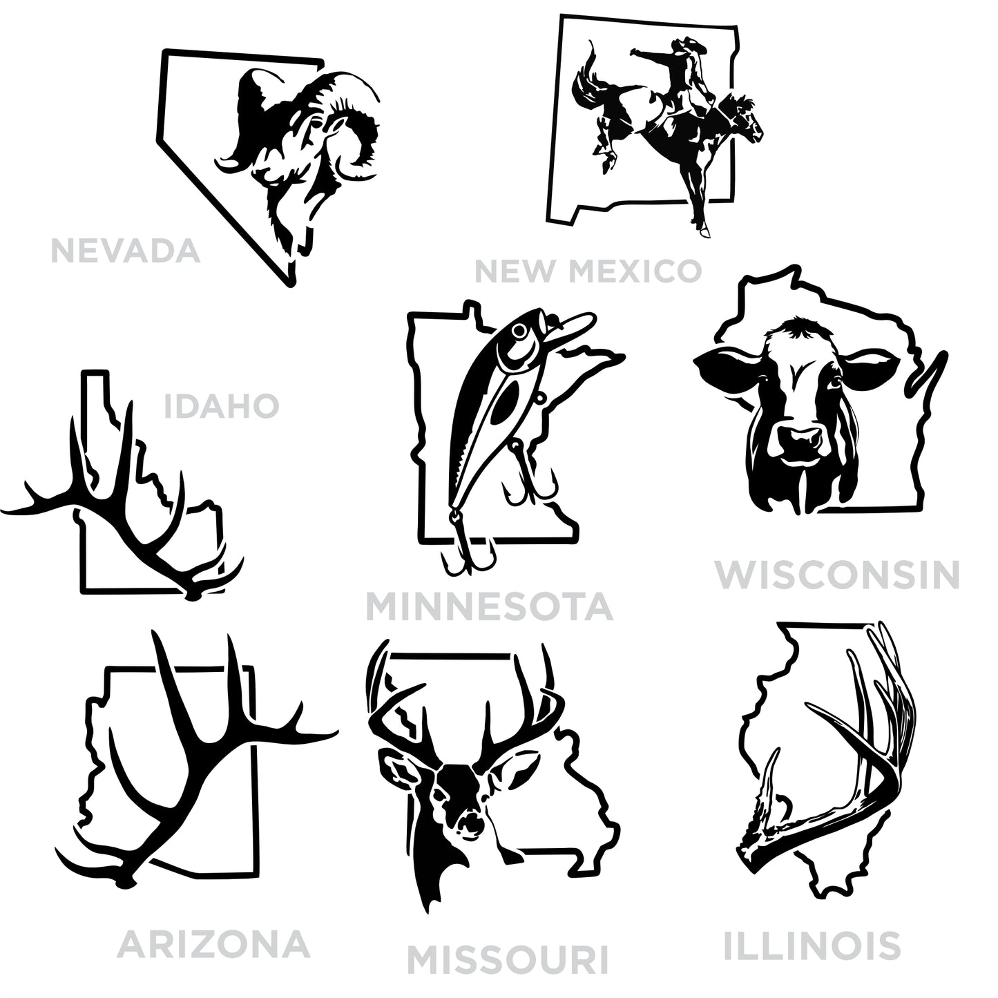 U.S. State Decals