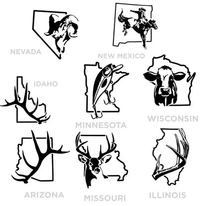 U.S. State Decals
