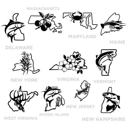 U.S. State Decals