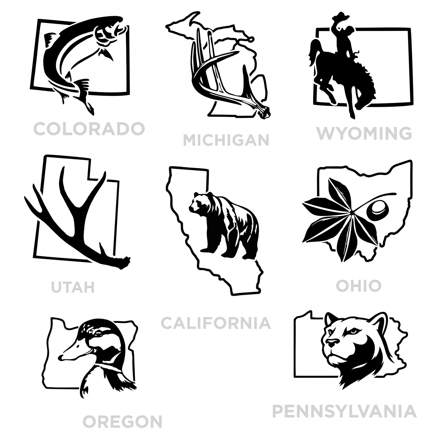 U.S. State Decals