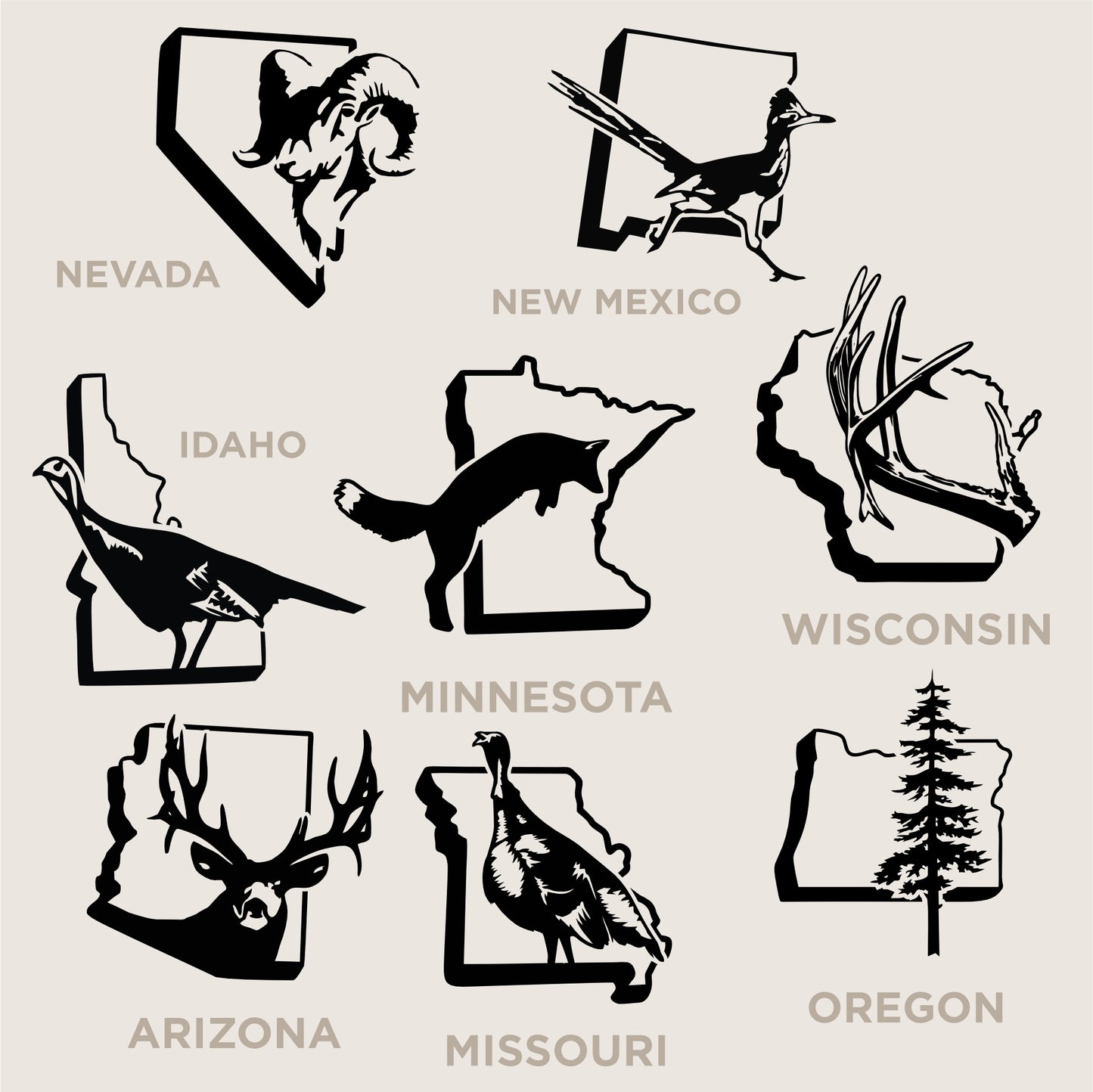 U.S. State Decals