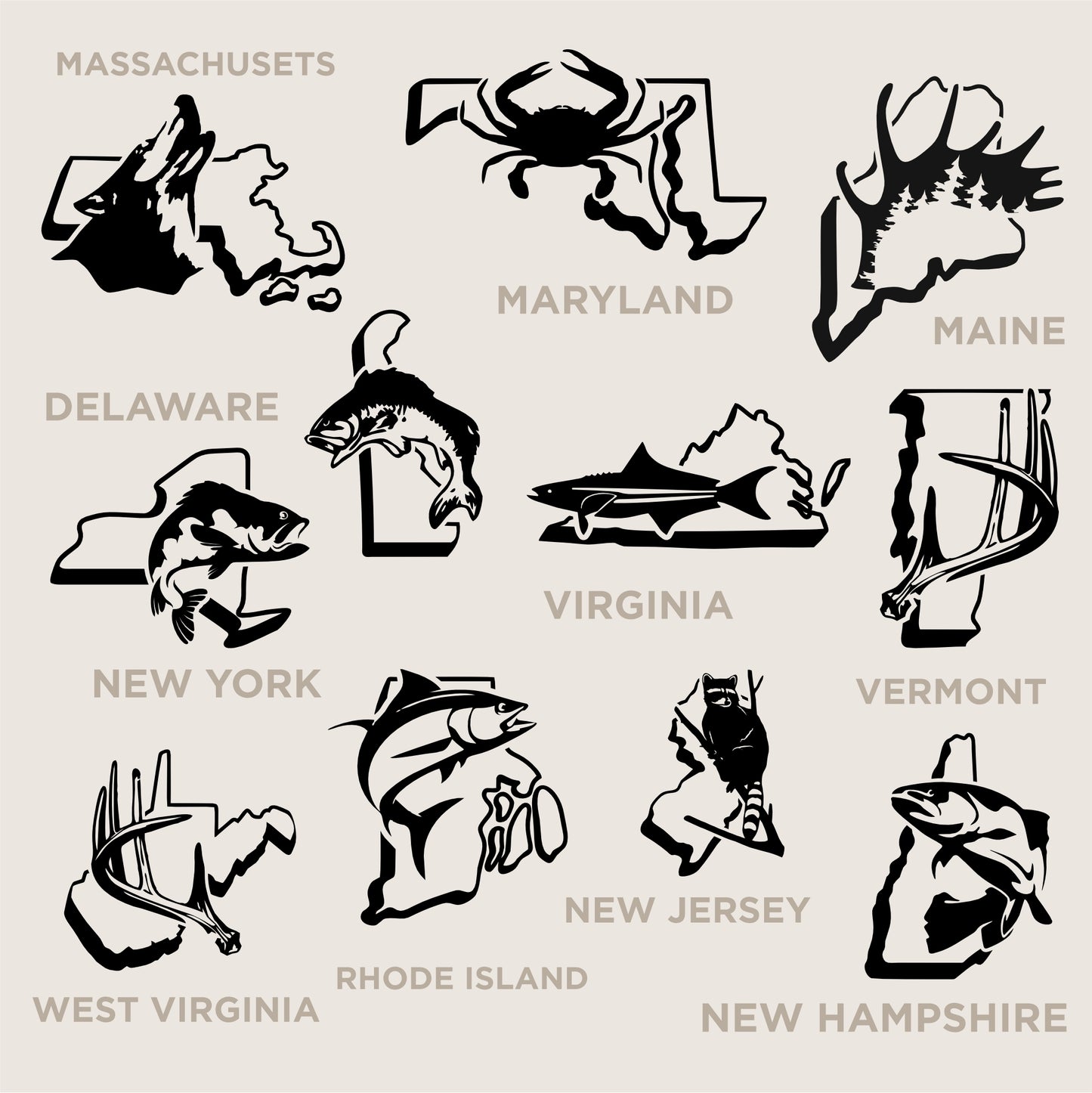 U.S. State Decals