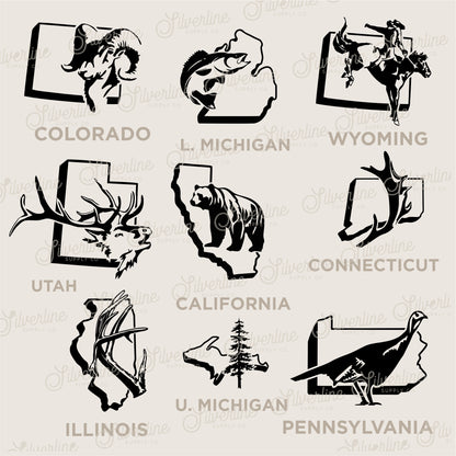 U.S. State Decals