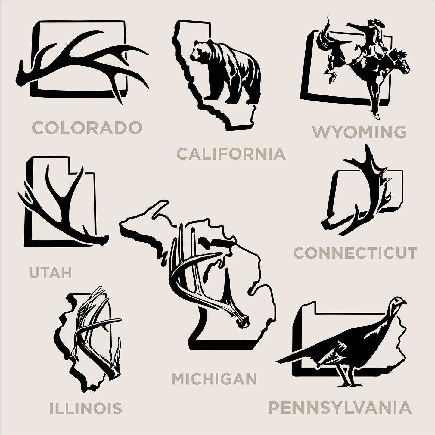 U.S. State Decals